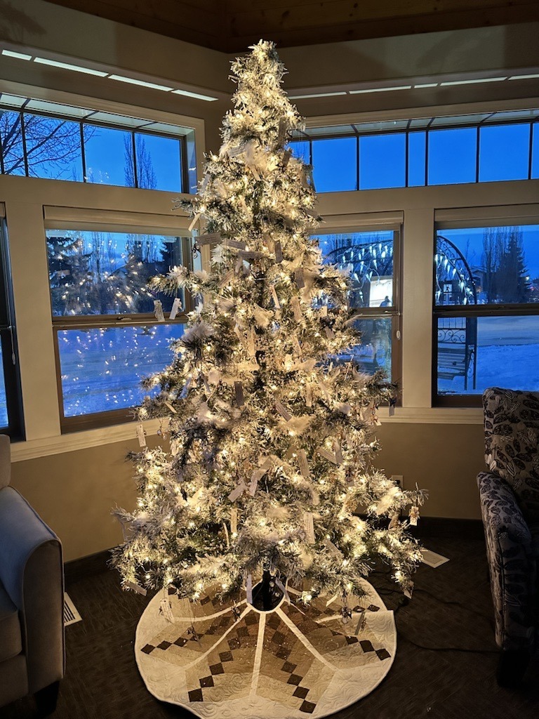 Christmas tree at Red Deer Hospice