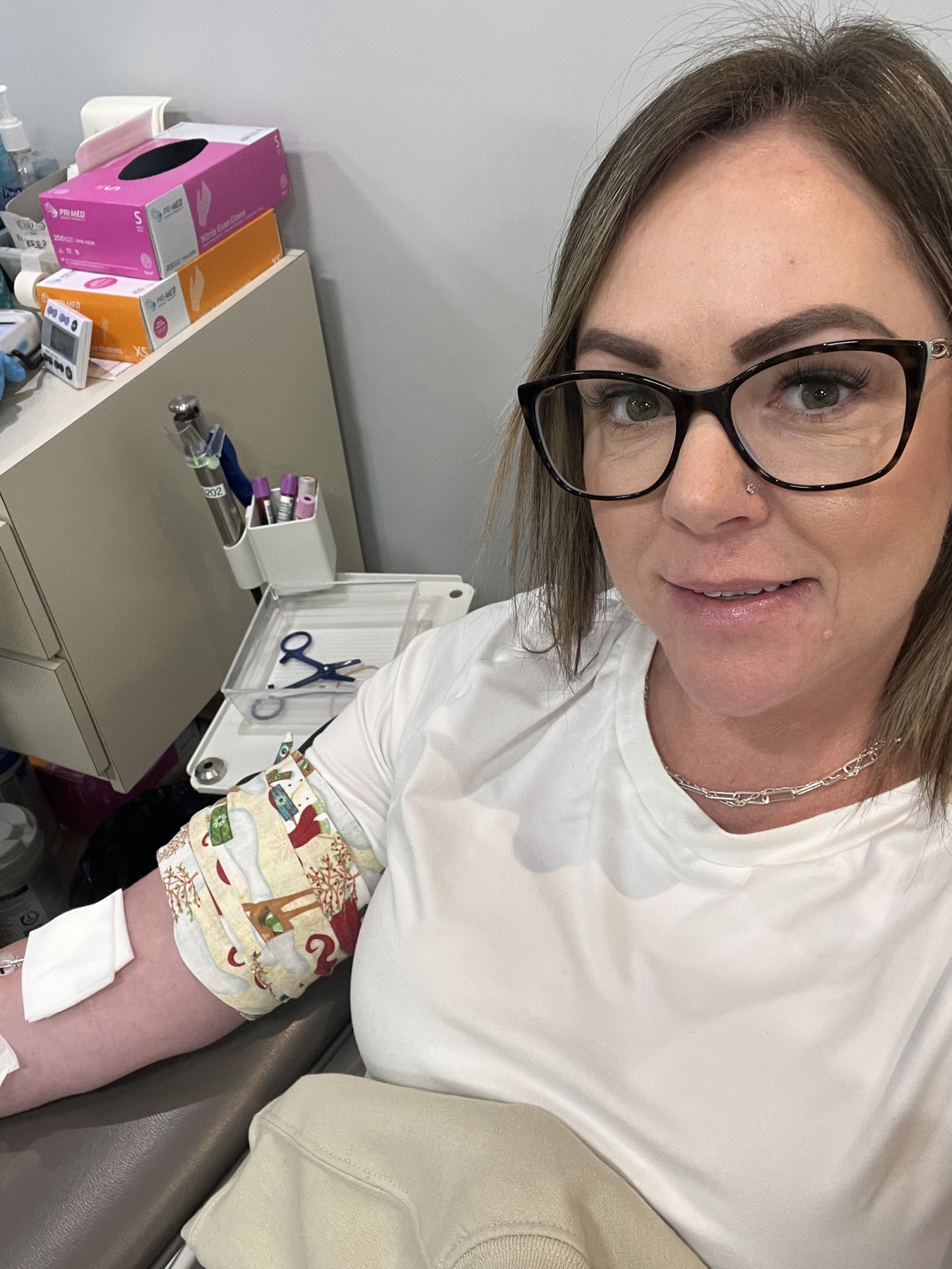 Amanda Woolward, Innisfail Mortgage Broker participating in RACK'd 2024 - Day 16 Blood Drive