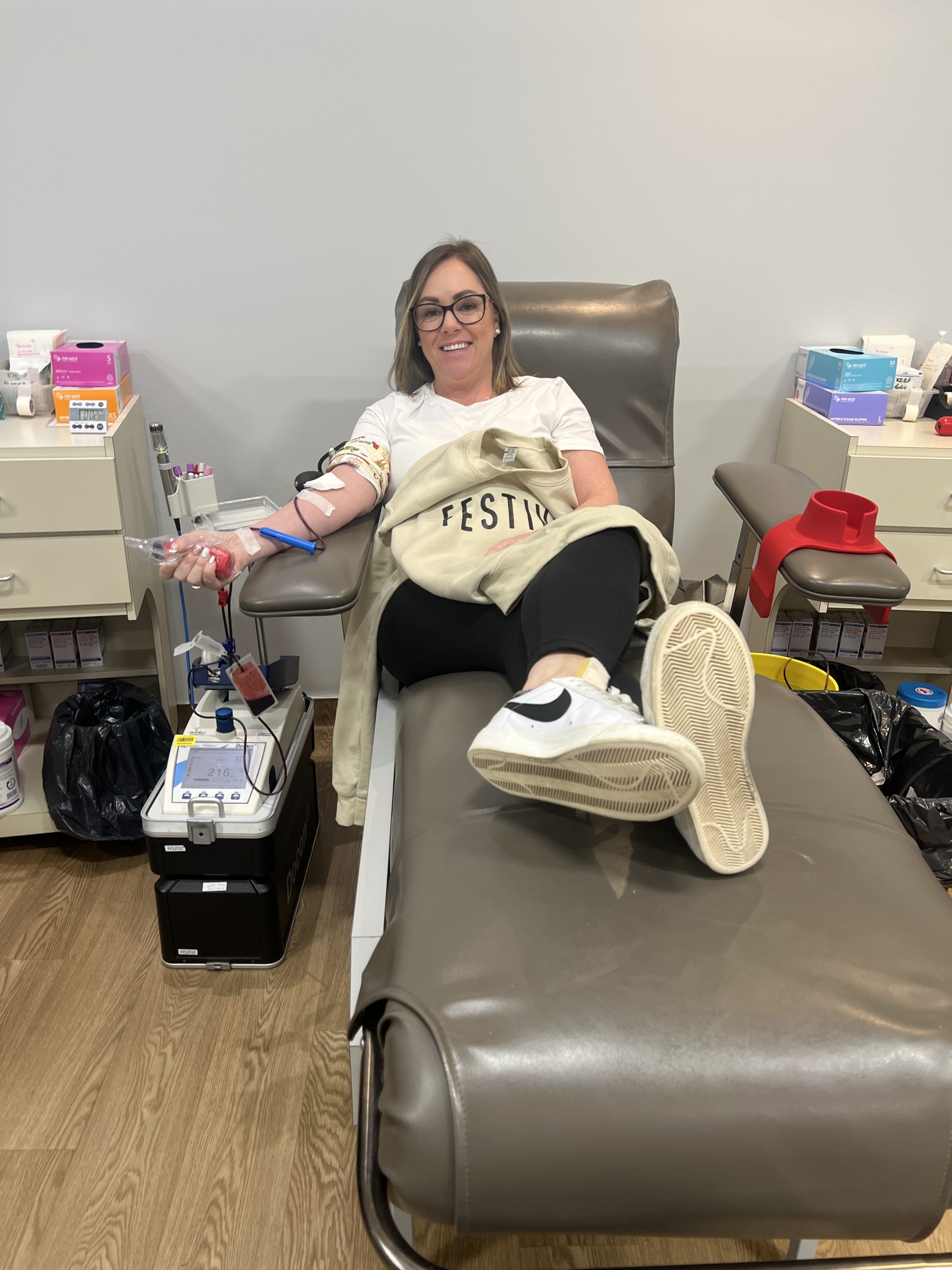 Innisfail Mortgage Broker Amanda Woolward participating in RACK'd 2024 - Blood Drive