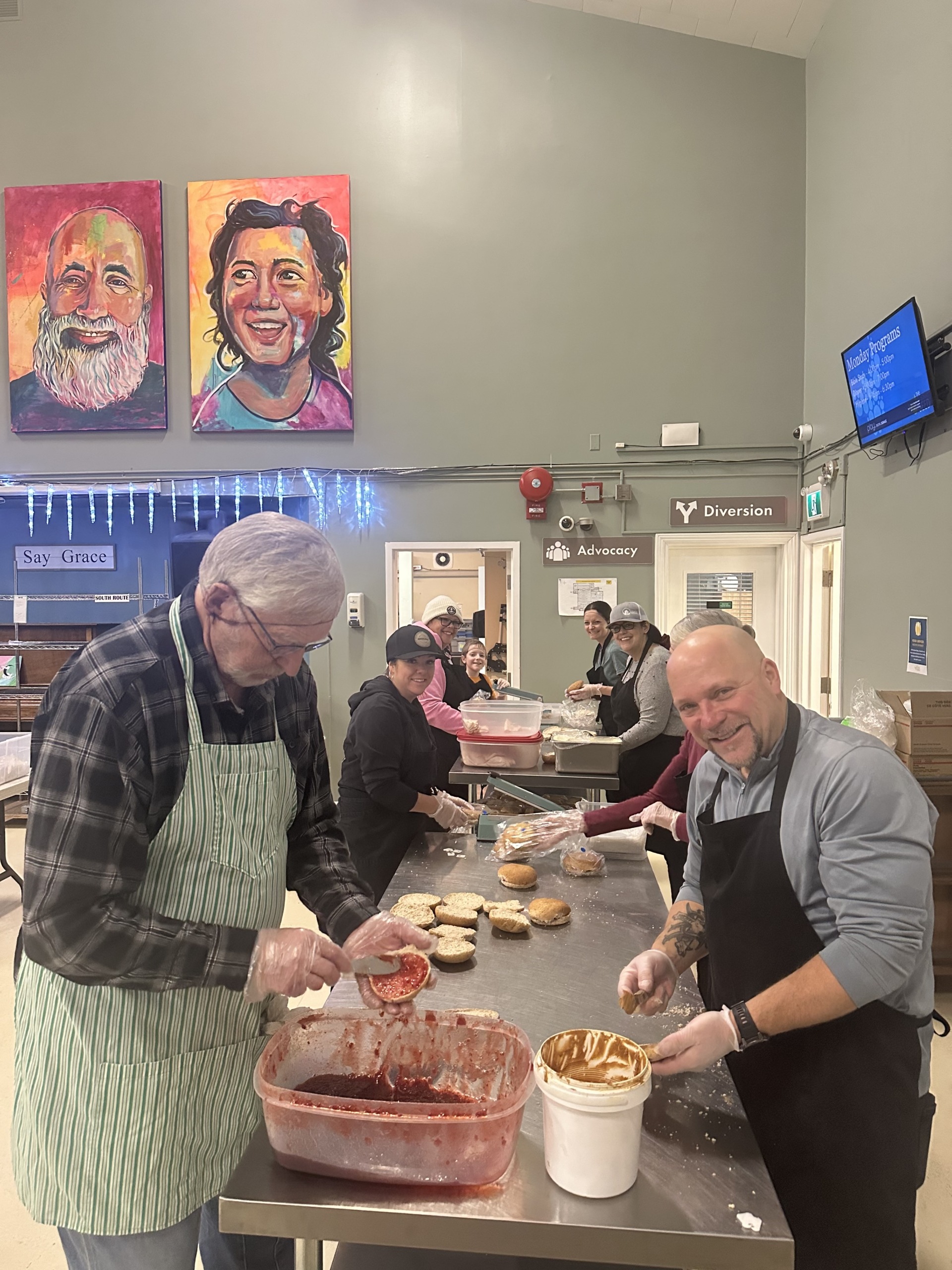 Central Alberta mortgage brokers volunteering at Red Deer Mustard Seed